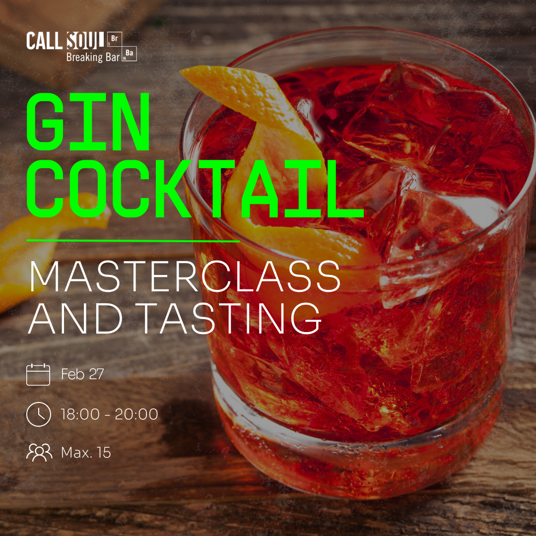 [27.02.2024] GIN COCKTAIL MASTERCLASS AND TASTING EXPERIENCE