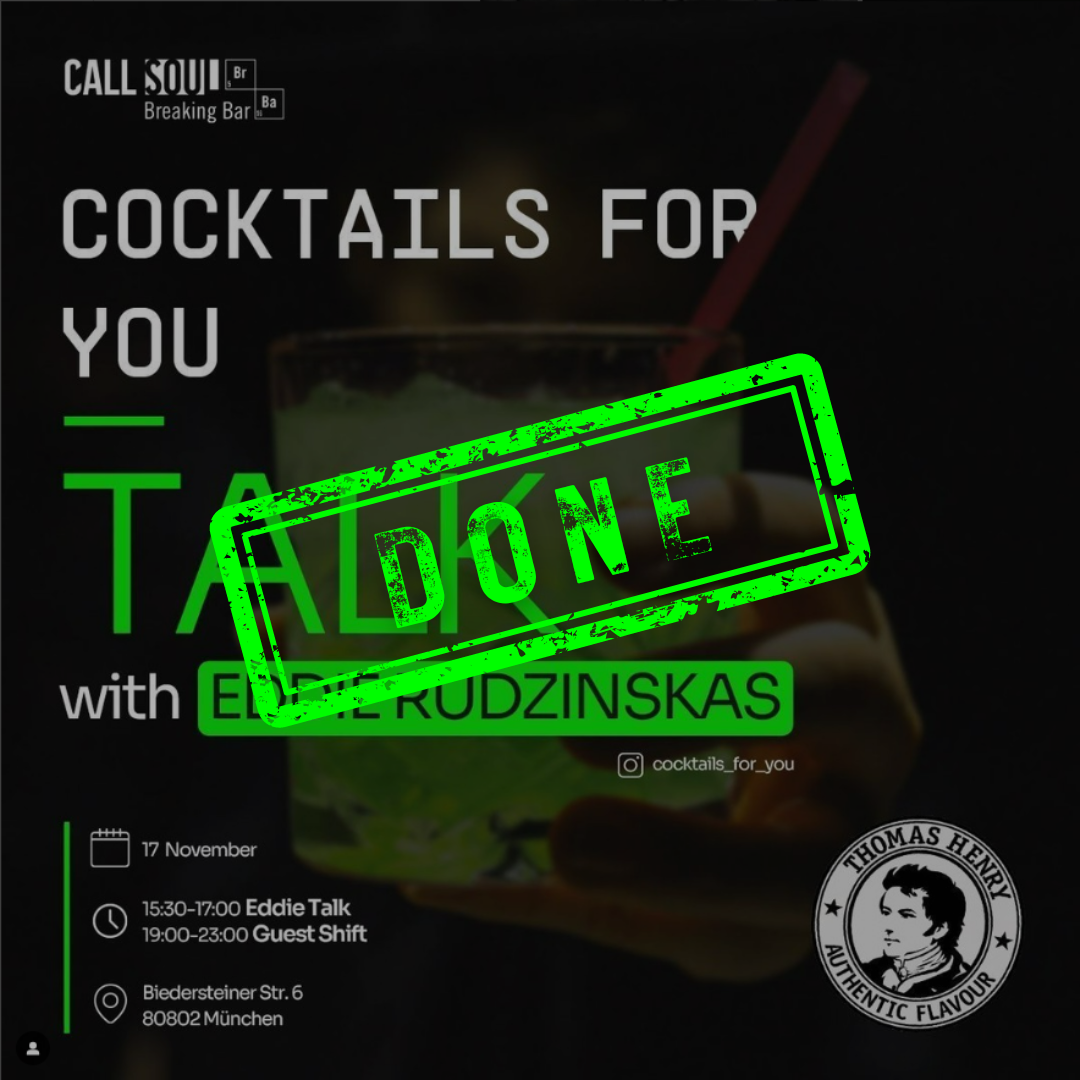 [17.11.2023] Cocktails for You - Talk with Eddie Rudzinskas